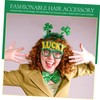 KOMBIUDA Saint Patrick's Day Headband for Women Festive Shamrock Hair