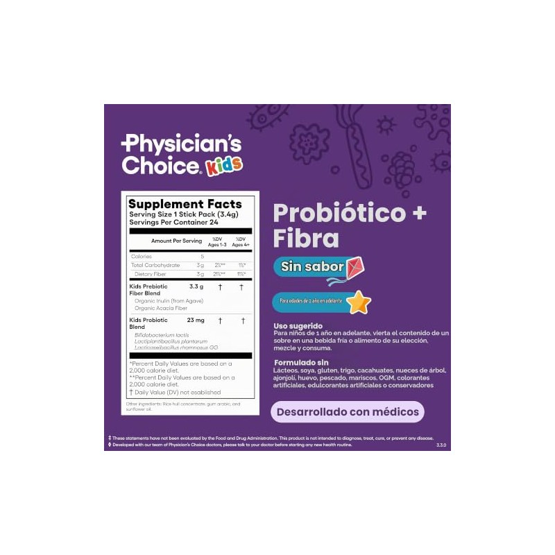 Physician's Choice Paquetes de Fibra Probi?tica y Prebi?tica