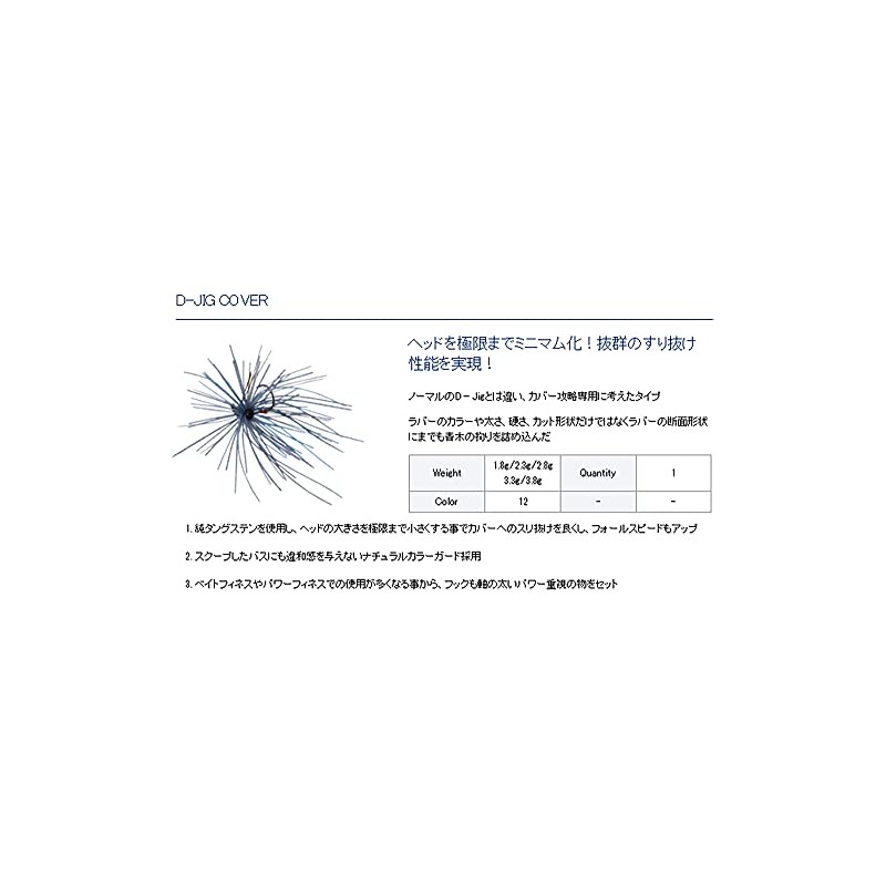 DSTYLE D-JIG COVER Lure 0.1 oz (3.3 g), Cinnamon/Blue