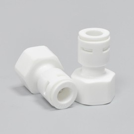 2 x quick connection for water filter, 1/2 inch to 3/8 inch hose connector, water supply pipe, connection adapter