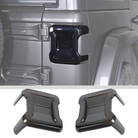 JWWY Tail Light Lamp Taillight TailLamp Rear Light Garnish Cover Trim Fit for 2018-2024+ Jeep Wrangler JL/JLU Exterior Accessories Blackened(Smoked Black)