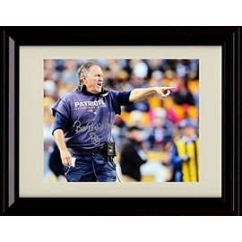Bill Belichick - New England Football Autograph Promo Print - Profile Superbowl - Framed 8x10