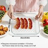 HoPliGhe Microwave Bacon Cooker Pan, Square Glass Bacon Tray for