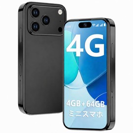 Mini Smartphone, SIM-Free Main Unit, 3.7 Inch, Small Smartphone, 4G LTE, Kids Smartphone, Android 12, Dual SIM, 3GB + 32GB, Quad Core, Face Recognition, GPS, 2,000 mAh, Lightweight, Thin, Children