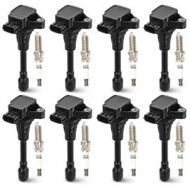 Hurotoms 8PCS Ignition Coil Pack with 8PCS Iridium Spark Plug Compatible with Infiniti 2011 2012 2013 QX56 2014 2015 2016 2017 QX80 5.6L, Replacement for UF677 UF650 C1835 2505-484818