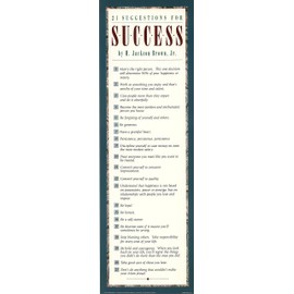 21 Suggestions for Success Inspiriational Quote Poster Print 12 by 36