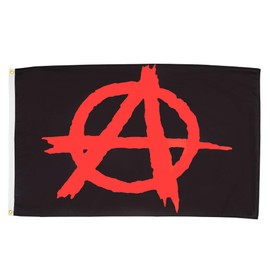 AZ FLAG ANARCHY BLACK AND RED FLAG 3' x 5' - ARNACHISM MOVEMENT FLAGS 90 x 150 cm - BANNER 3x5 ft