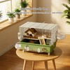 NANABIMIC 18.5" Bite-Proof Metal Hamster Cage, Fully Equipped, Easy Clean