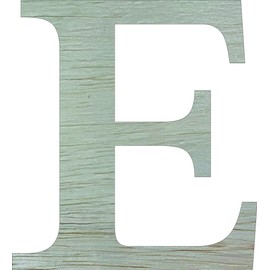 Unpainted Wood Letters for DIY 5 Inch E Wall Hangings Letter, Small Unpainted Wood Letters Times New Roman Font Charming Letter Displays, Delightful Nursery Unfinished Wooden Letter Cutout