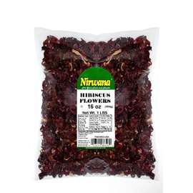 Premium Dried Hibiscus Flowers – Whole Flower Petals for Herbal Infusions, Loose Leaf Blends, and Culinary Use – Great with Dandelion Root, Raspberry Leaf, and More (16oz)