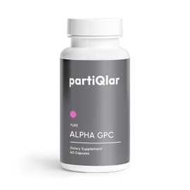 partiQlar Alpha GPC Supplement Bio-Available Pure Form of Choline - Easily Absorbed by The Body - 300mg 60 Capsules - Made in The USA