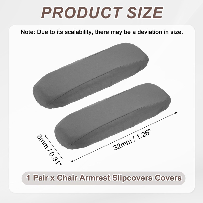 sourcing map Chair Armrest Slipcovers Covers, 32 x 8mm Polyester
