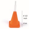 Fun Express Orange Construction Cone Plastic Cups with Straws -