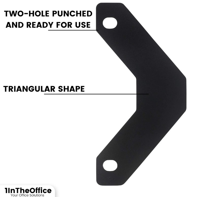 1InTheOffice Binder Sheet Lifters, 11" x 8-1/2", Black, 20 Pack