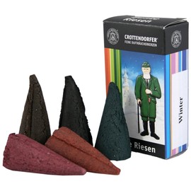 Original Crottendorfer Giant Incense Cones – Fragrance: Colourful Giants in Winter Edition – Quantity: 5 Pieces – Size: XL – Made in Germany