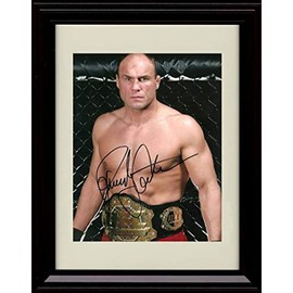 Randy Couture Autograph Replica Print - UFC Belt - Framed Print
