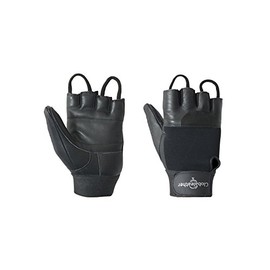 Globaleather Classic Fingerless Black Wheelchair Glove (Large) GSGBLN