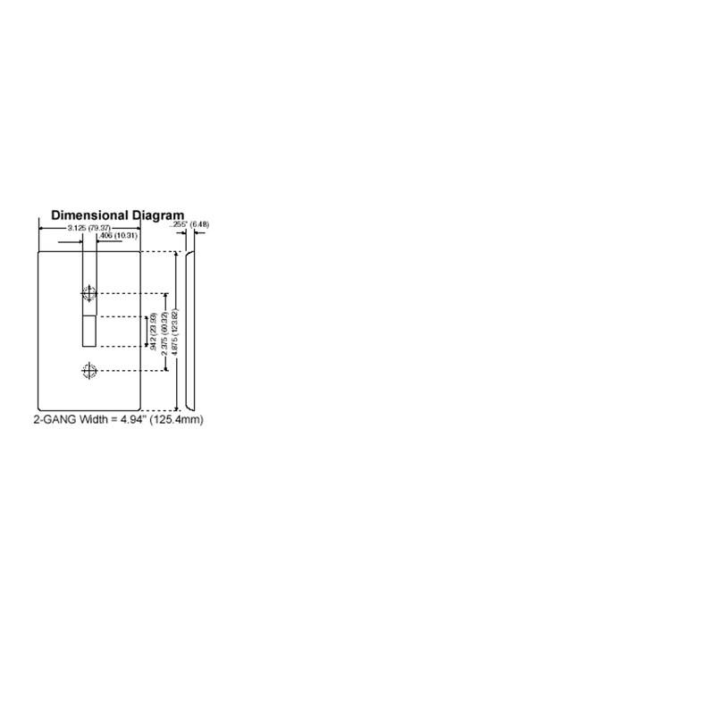 Leviton 2-Gang 1-Toggle 1-Decora/GFCI Device Combination Wallplate, Midway Size, Thermoset,
