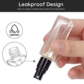 Segbeauty Parf√ºmzerst√§uber Nachf√ºllbar Glas, Portable Zerst√§uber f√ºr Unterwegs, Quadratisches Glasparf√ºmfl√§schchen Leeref√ºr Parteien Reise M√§nner und Frauen, 5 St√ºck Transparenter Leere Parf√ºmspender