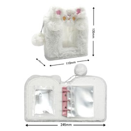 1 Pieces Photocard Binder Trading Card Albums, Mini Photo Album, Kpop Photocard Holder 30 Pockets (Kitty)