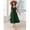 SCOMCHIC Plus Size Summer Dresses Tie Front V-Neck Spaghetti Strap