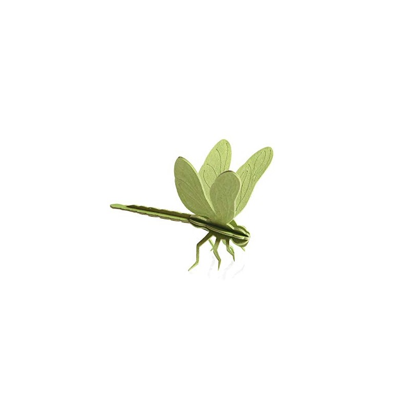LOVI トンボ 3Dパズル - グリーンウッド - ポストカード - 10cm