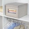 mDesign Fabric Basket with Lid - The Ideal Fabric Storage