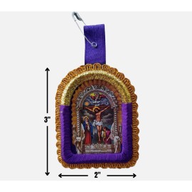 Handmade Peruvian Detente Señor de los Milagros Various Sizes small to extra large decor - Medium 3"x2"