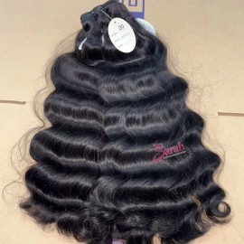 Burmese Curly Bundles Vietnamese Indian Human Hair Wigs Burmese Curly Raw Indian Hair 100% Unprocessed Human Hair Extensionscolor: 1pcs bundle Straight, Stretched Length: 10 Inches