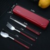 DEVICO Travel Utensils, 18/8 Stainless Steel 4pcs Cutlery Set Portable