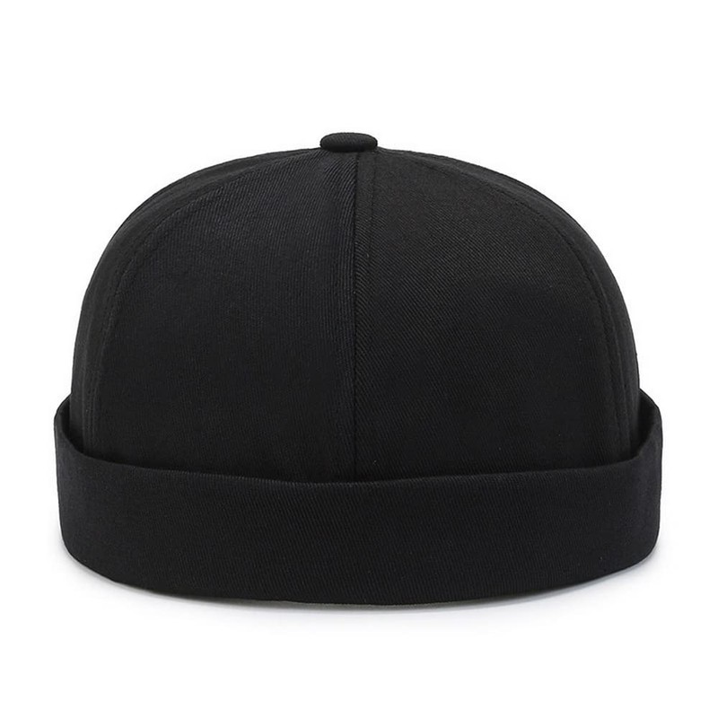 Cotton Breathable Docker Beanie Cap Durable Rolled Cuff Brimless Worker