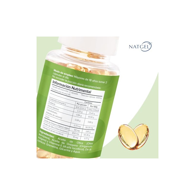 OREGANO OIL | Natgel Aceite de Orégano con Vitamina E