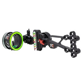 RL-2 Single Pin Slider Bow Sight - .019 Fiber Pin with 2nd & 3rd Axis Adjustments and Enclosed Fiber Optic Ring - Black - Left Handed