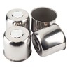 Rheedal 4Pcs 4.88inch Stainless Trailer Wheel Center Caps Push Through