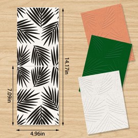 ABTOLS Leaves Embossing Folders for Card Making, Tropic Leaf Stencil Template DIY Craft Leaves Background Folder for Card Making Photo Album Scrapbooking Decoration