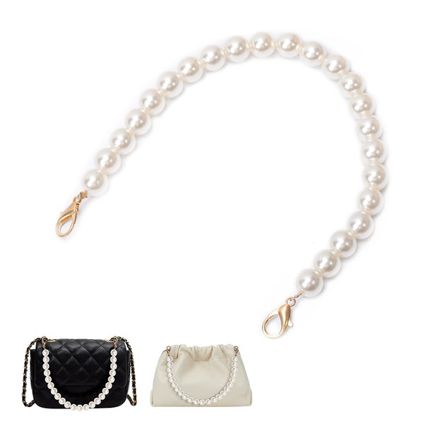 Classycoo Pearl Purse Strap - Short Handle Replacement Bags Chain