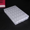 OULII 36 Compartments Clear Plastic Storage Box Jewelry Boxes