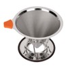 Stainless Steel Reusable Coffee Dripper Filter Coffee Cone with Mesh