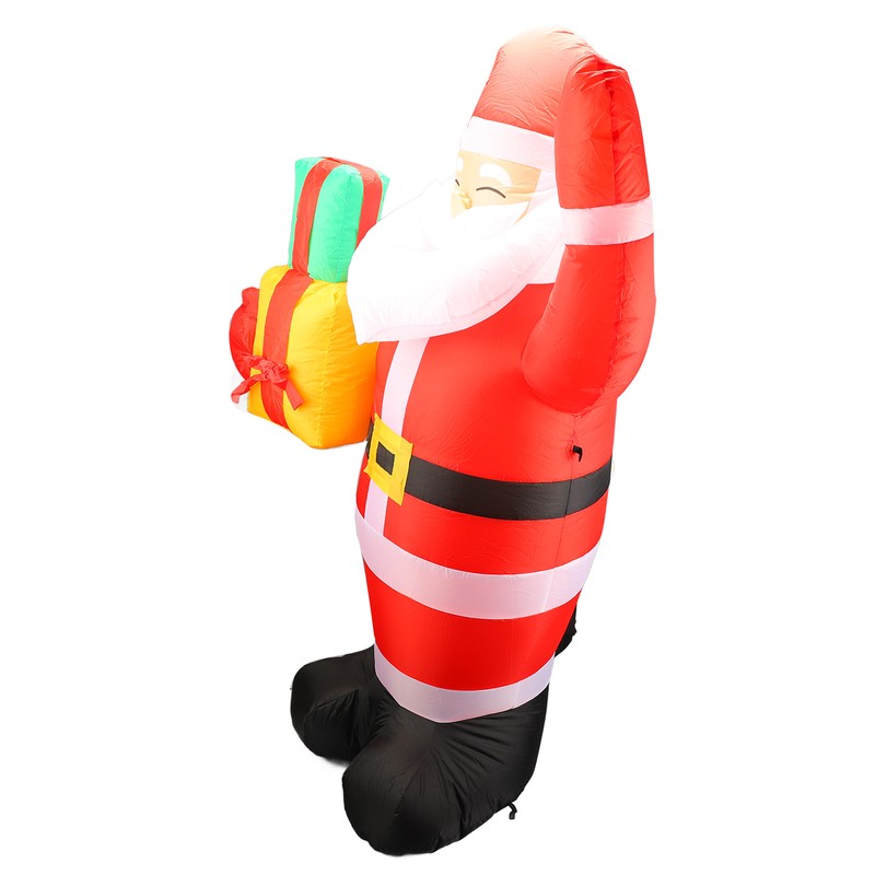 4.92ft Inflatable Outdoor Santa Decoration with Built in LEDs for