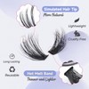 Fluffy Lash Clusters 60D+80D Thick Eyelash Clusters D Curl Wispy