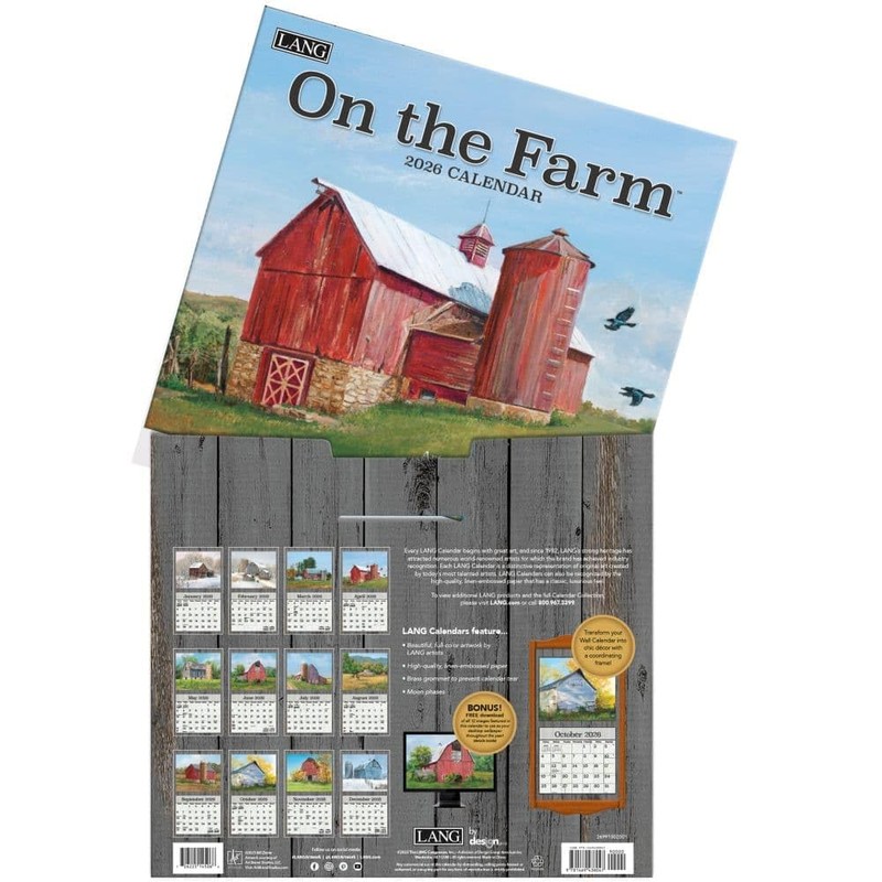 Lang, On the Farm 2026 Wall Calendar by Bill Zierke,