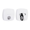 Kwikset Midtown Deadbolt Lock, Polished Chrome Modern Exterior Keyed Front