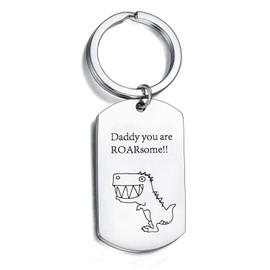 Daddy Keyring Fathers Keychain Dad Gifts From Son Daughter Father's Day Christmas Gifts For Dad Birthday Gifts Daddy You are ROARsome (Daddy You are ROARsome)
