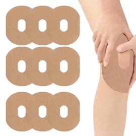 Pluvyze Pack of 9 25 x 15 cm Knee Tape Pre-Cut Kinesiotapes Knee, Waterproof, Breathable, Comfortable, Elastic for Knee Support and Stability Suitable for All Skin Types