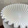 OAKOA Concrete Decorative Bowl - White Large Decorative Bowls for