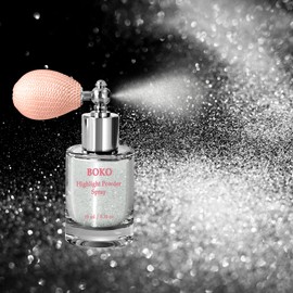 Boko Body Glitter Spray, Glitter Spray for Sparkling Body Face Hair Nail Clothes, Hair Glitter Spray Body Shimmer Powder for Highlighter Makeup Festival Party Concert Rave Accessories - White Lily