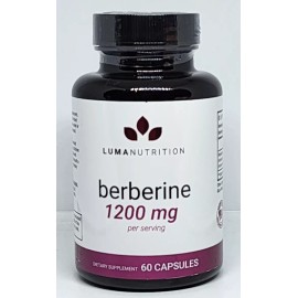 LUMA NUTRITION Berberine HCI 1200 mg per Serving 60 Capsules New Exp. 11/2028