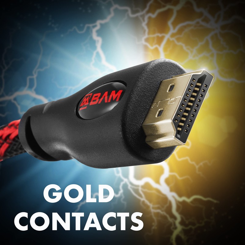Bam 3 Pack High Speed 4K HDMI Cables - 25'