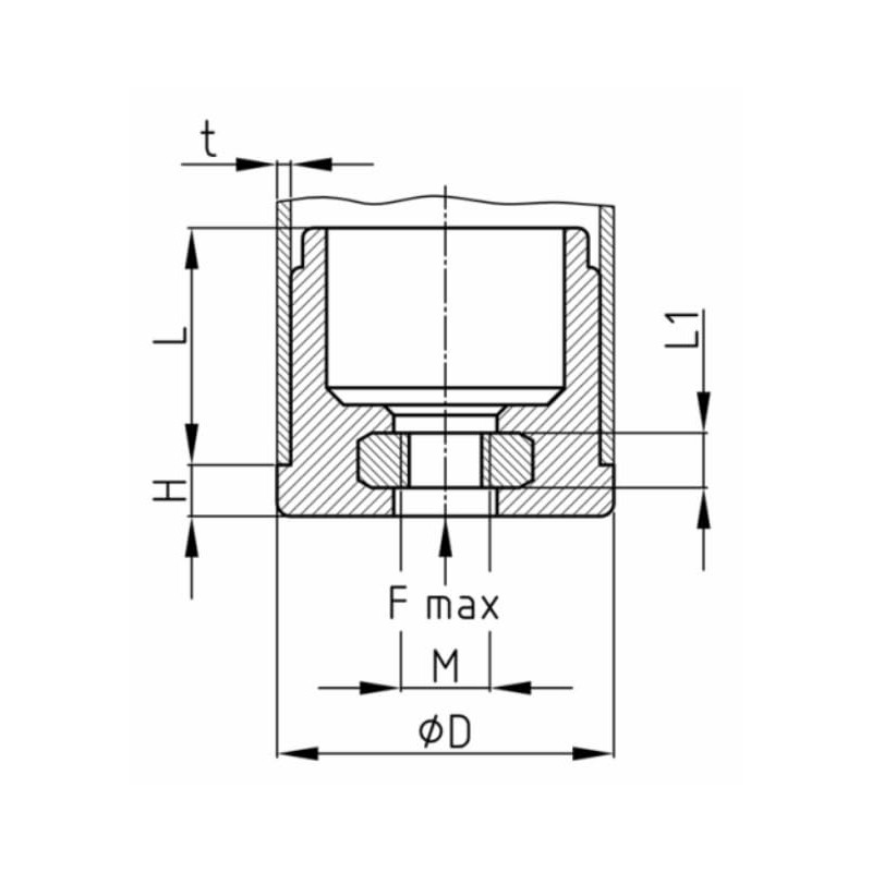 Design61 4 x Threaded Plugs, Round Tube Plugs, Adjustment Plugs,