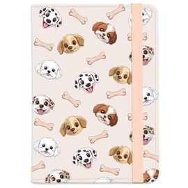 beinkmake Cute Dog Passport Holder RFID Passport Cover Luggage Airplane Puppy Bones Pink Travel Wallet Passport Case with Credit Card Slots for Women Men Travelling Essentials for Flying
